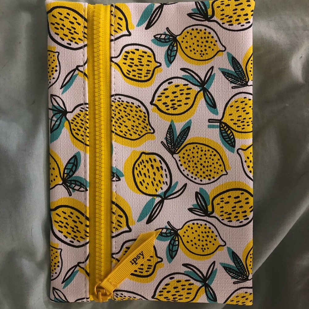 Lemon Makeup bag / Ipsy bag - small bag